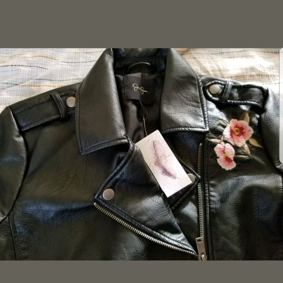 💕🌹Jessica Simpson Motorcycle Black Jacket Med - Picture 4 of 7